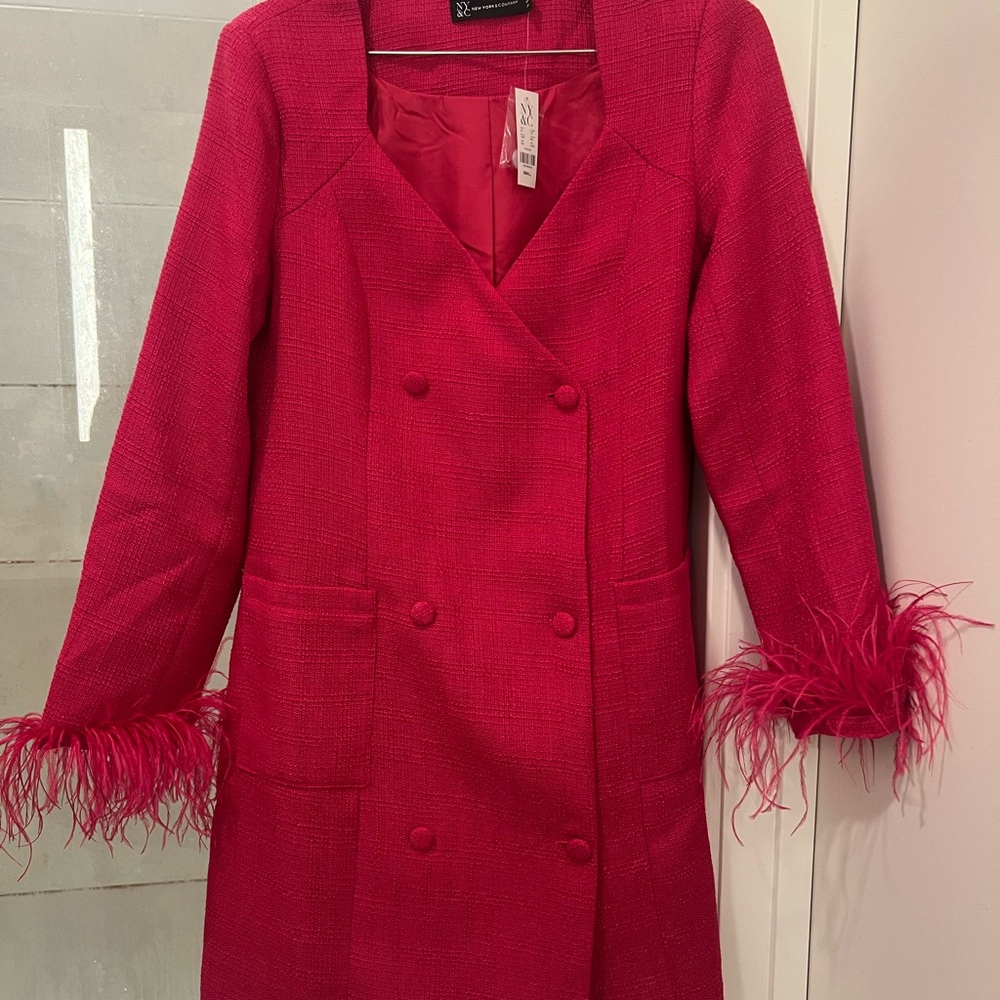 Stylish and Fun Pink Blazer Dress